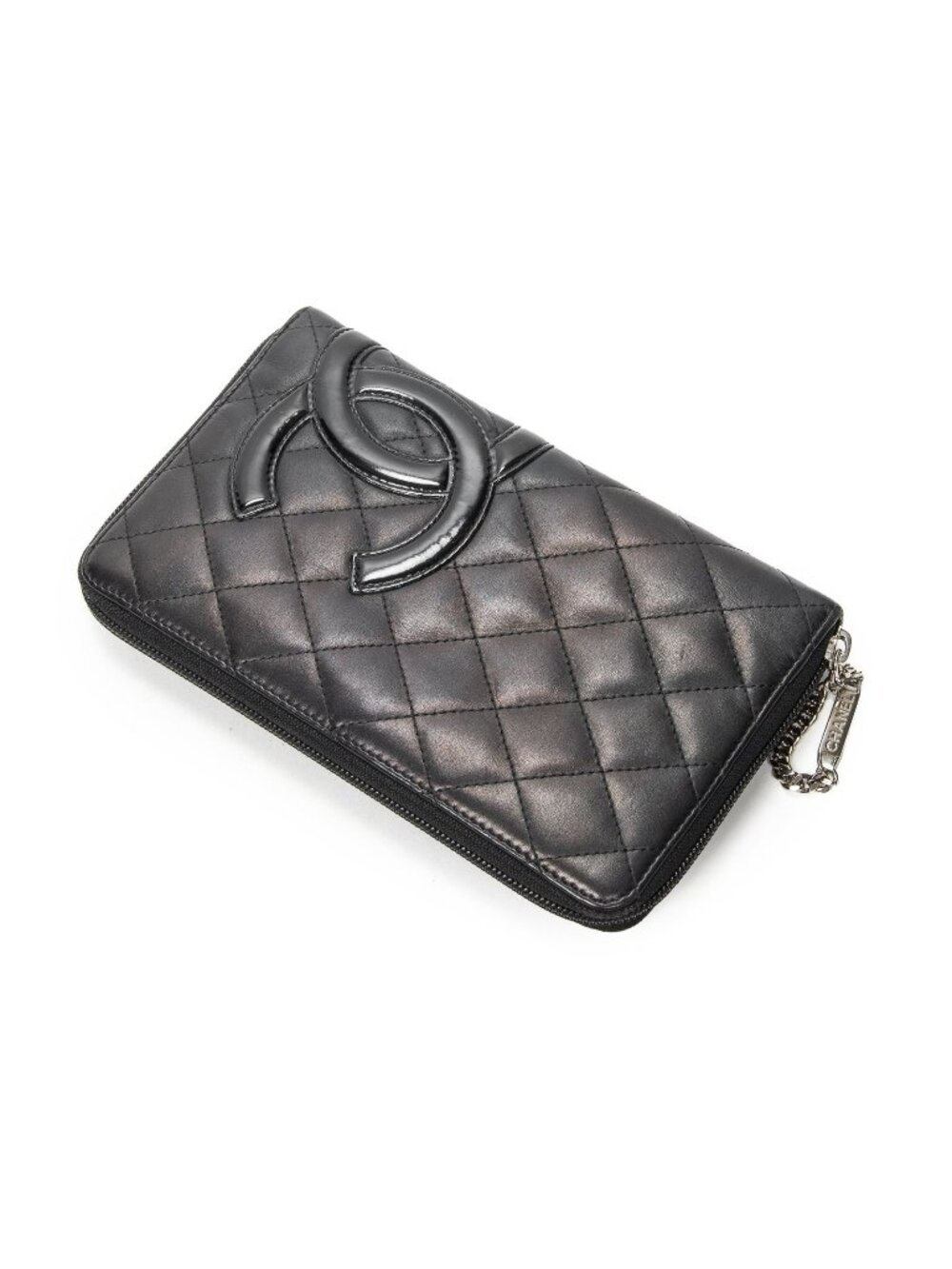 Chanel Cambon Ligne Organizer Wallet Black Quilted Lambskin Leather